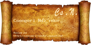 Csengeri Nándor névjegykártya